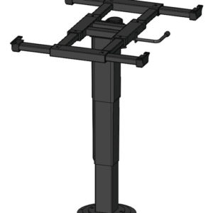 Pöydän teleskooppijalka 34cm-71,5cm tummanharmaa