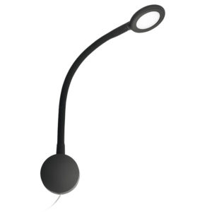 LED-lukuvalo pitkä kaula musta