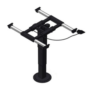 Pöydän teleskooppijalka 33,5cm-71,5cm tummanharmaa