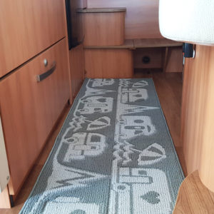 Matto 150x50cm harmaa kuviollinen