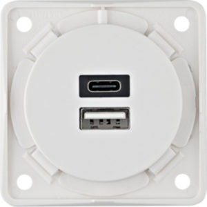 USB-A/C latauspistorasia valkoinen